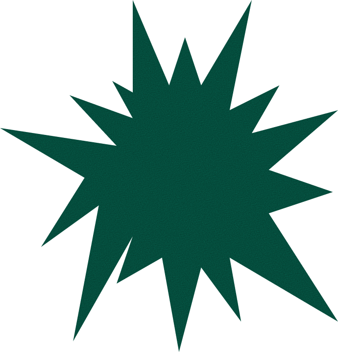Green starburst seal